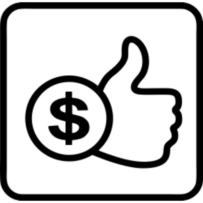 Transparency value icon representing clear online pricing for SLS 3D printing services