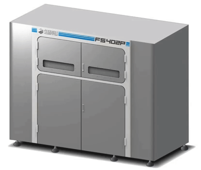 Graphic showing Selective Laser Sintering process from powder deposition to scanning solid part